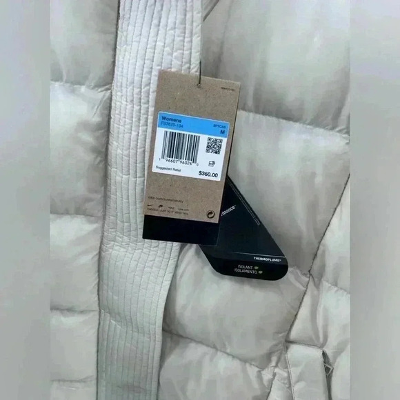 NWT Nike M Sportswear Swoosh Puffer Primaloft Therma Fit Jacket FB7670 104 White - Picture 6 of 16